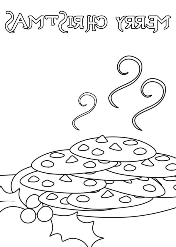 Pachnące świąteczne ciasteczka kolorowanka do druku